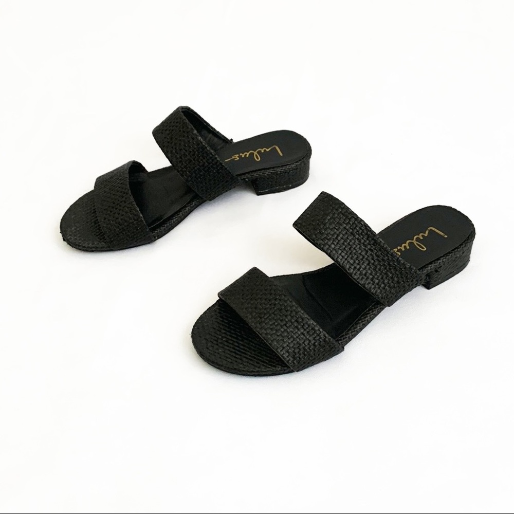Lulu’s Vegan Basket Weave Slide Sandals